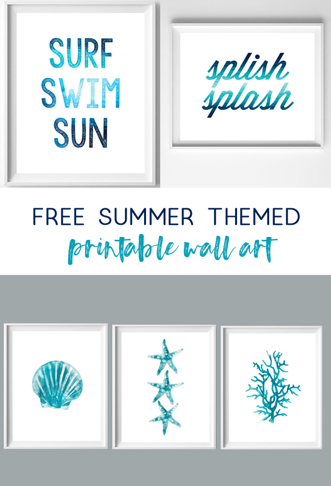 summer themed printable wall art - all crafty things