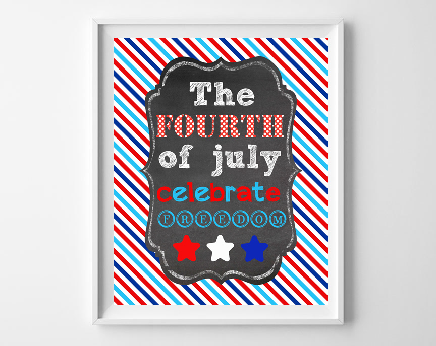 fourth of july printable art - all crafty things