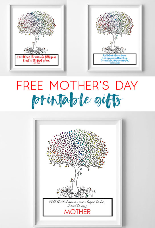 Mother's day printable gift ideas - all crafty things