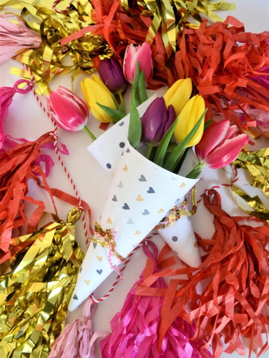 valentines day flower wrappers