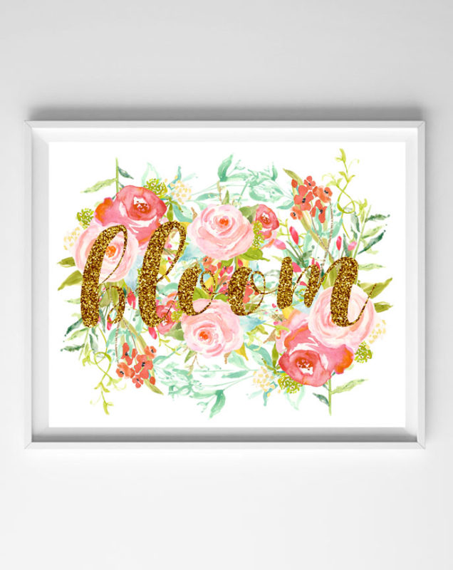 free printable art {bloom} - all crafty things