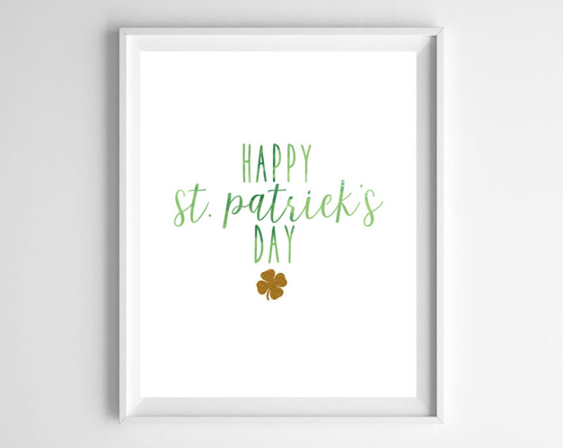 saint patricks day free printable art - all crafty things