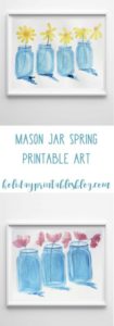 free printable art {mason jars + flowers} - all crafty things