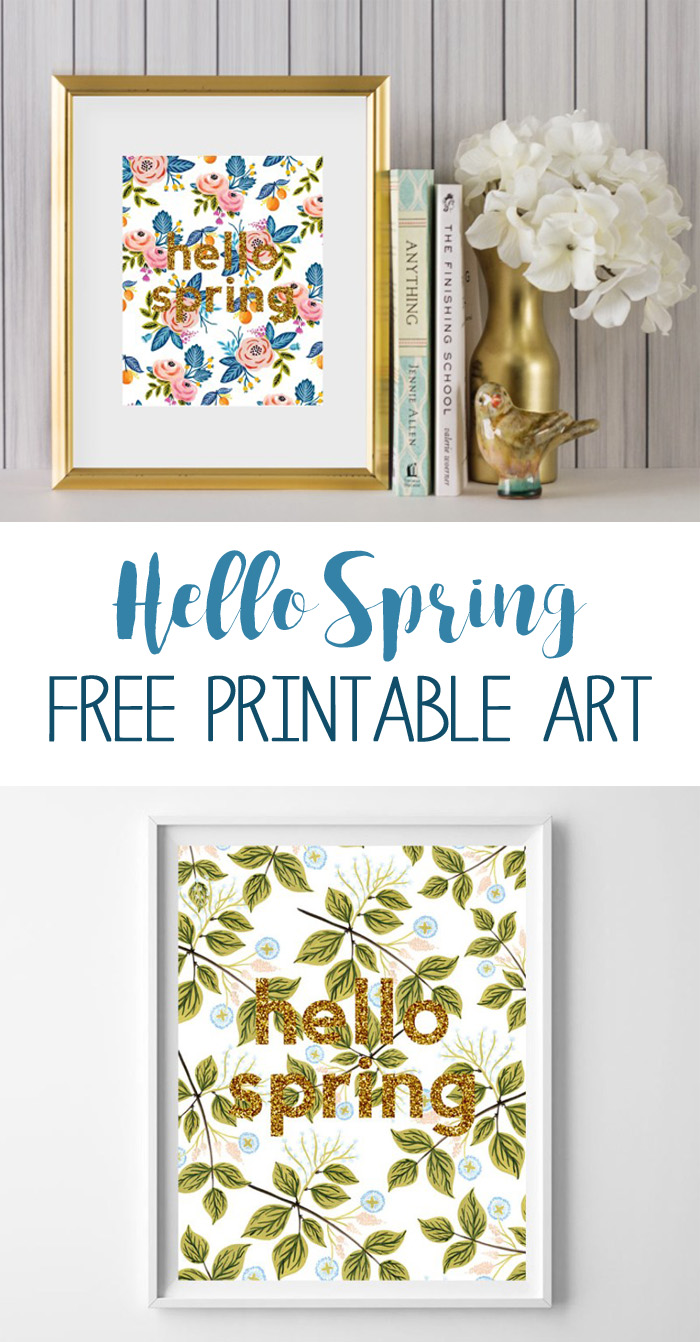 hello spring free printable art - all crafty things