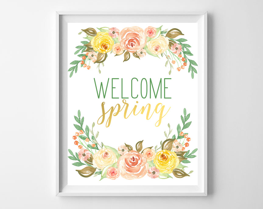 welcome spring free printable - all crafty things