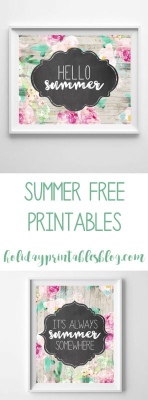 summer free printable art - all crafty things