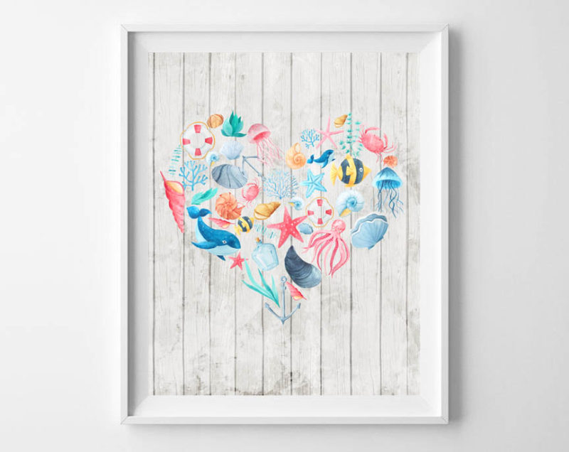 nautical free printable art - all crafty things