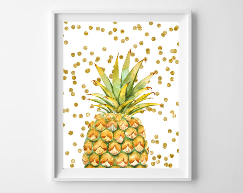 pineapple printable art - all crafty things
