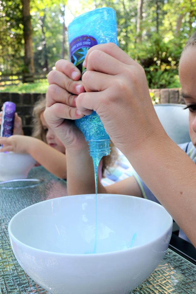 easy glitter slime recipe {using elmer's glue} all crafty things