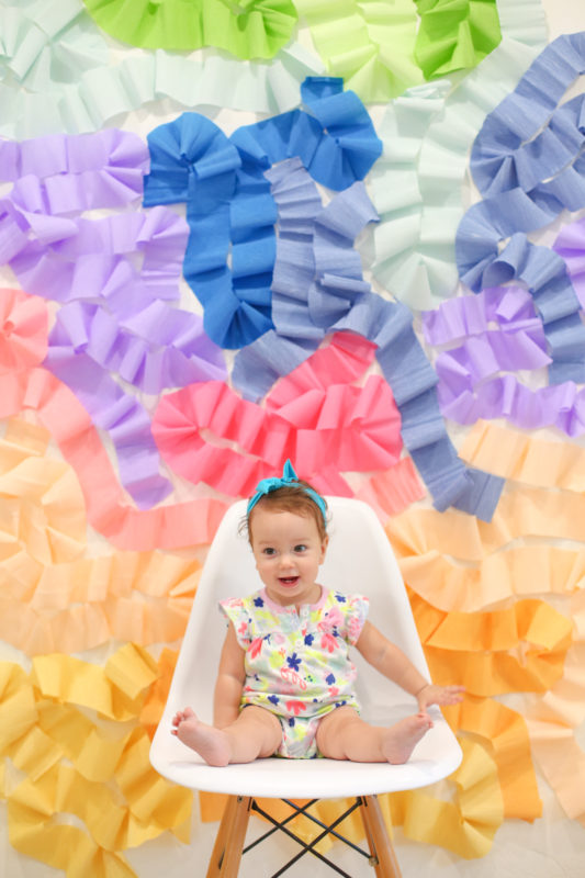 crepe paper backdrop