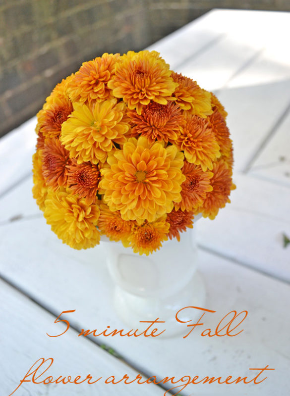 diy fall flower arrangement