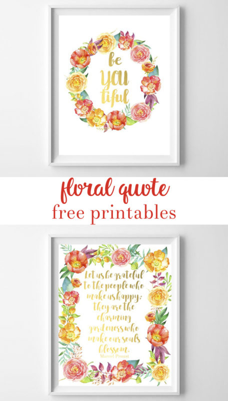 floral quote printable art