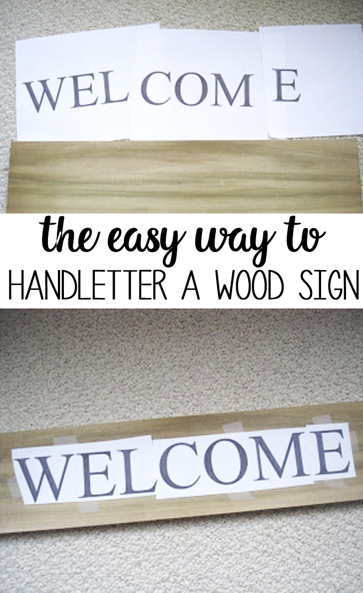 how to hand letter a wooden sign all crafty things