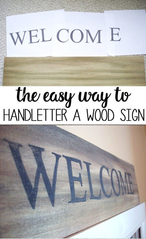 how to hand letter wood sign