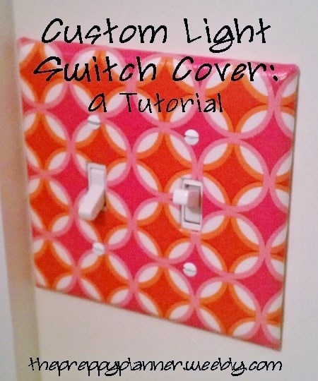 mod podge a light switch cover