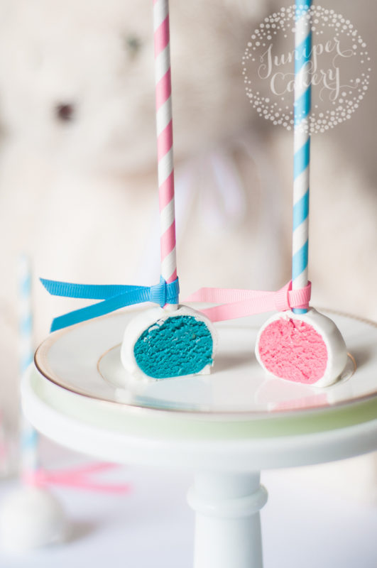 gender reveal cake pops