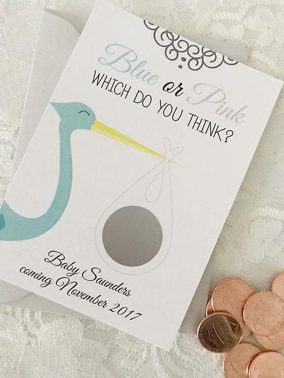 gender reveal cards