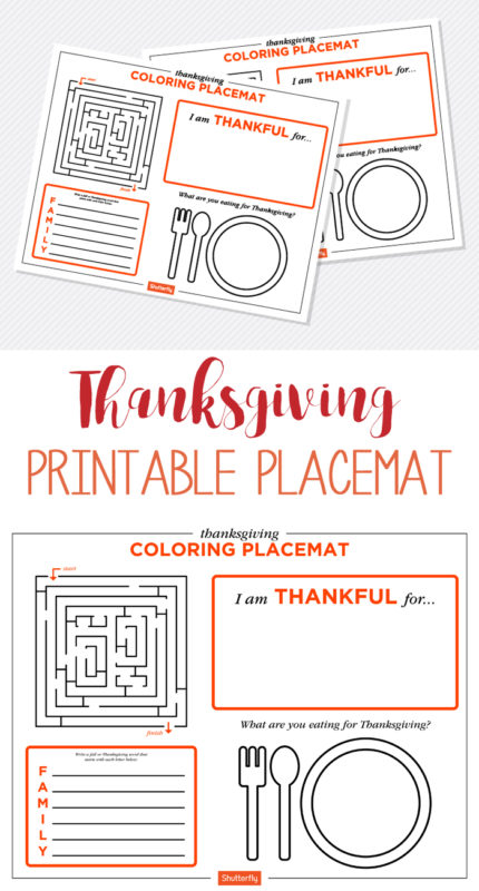 free printable placemat