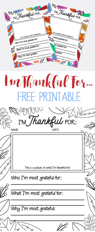 thankful printable