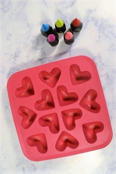 heart shaped ice cubes