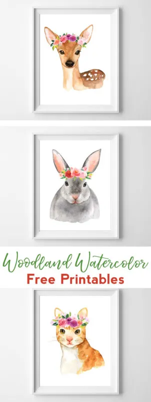 Download Watercolor Woodland Printable Nursery Art All Crafty Things