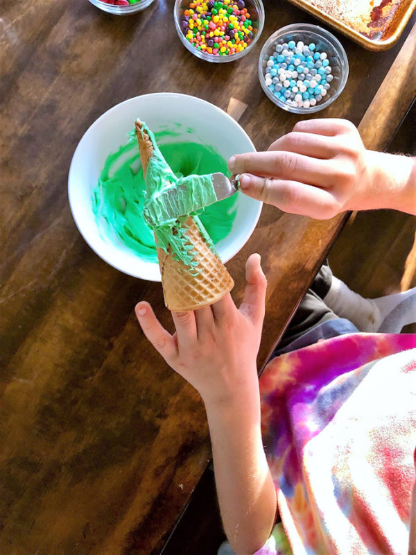 ice cream cone christmas trees