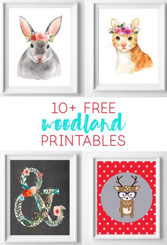 woodland printables | nursery art | free printables | woodland animals | free printable art | nursery art | nursery decor