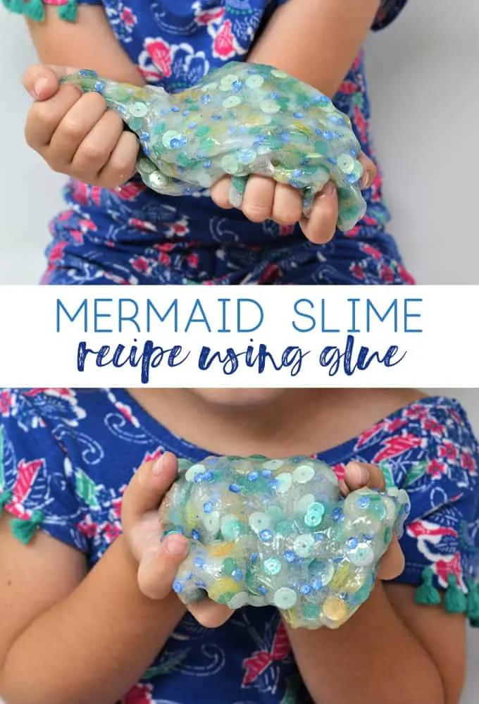 Glitter Glue Slime Recipe {How to Make No Borax Slime} - all