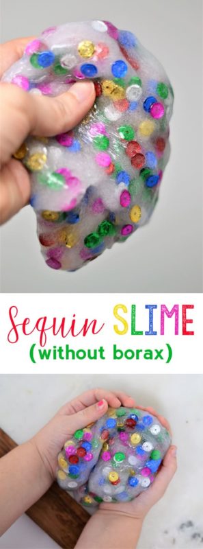 Glitter Glue Slime Recipe {How to Make No Borax Slime} - all crafty things