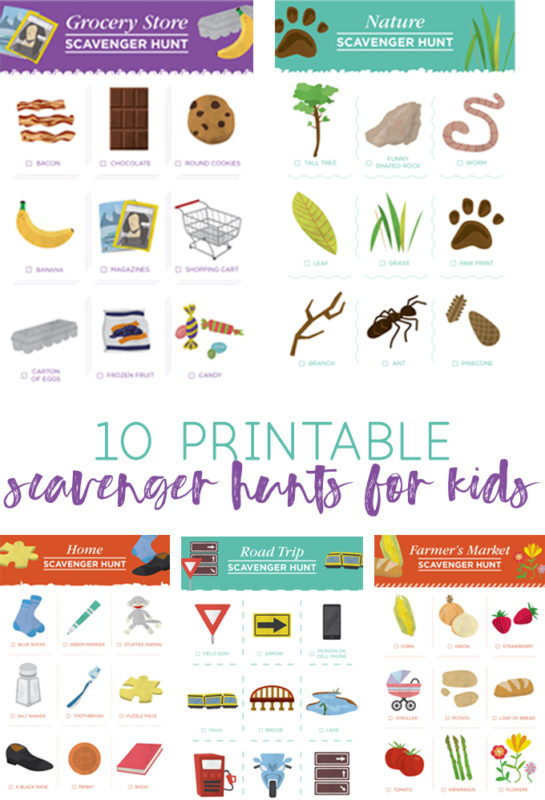 scavenger hunt printables