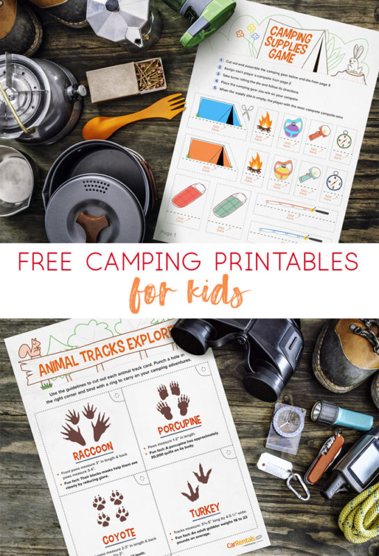 camping printables for kids