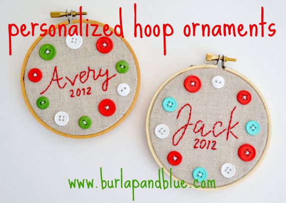 Mini Embroidery Hoop Ornaments - Weekend Craft