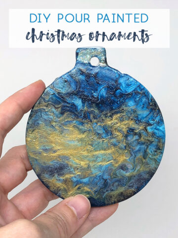 How to Make Pour Painting Ornaments - all crafty things