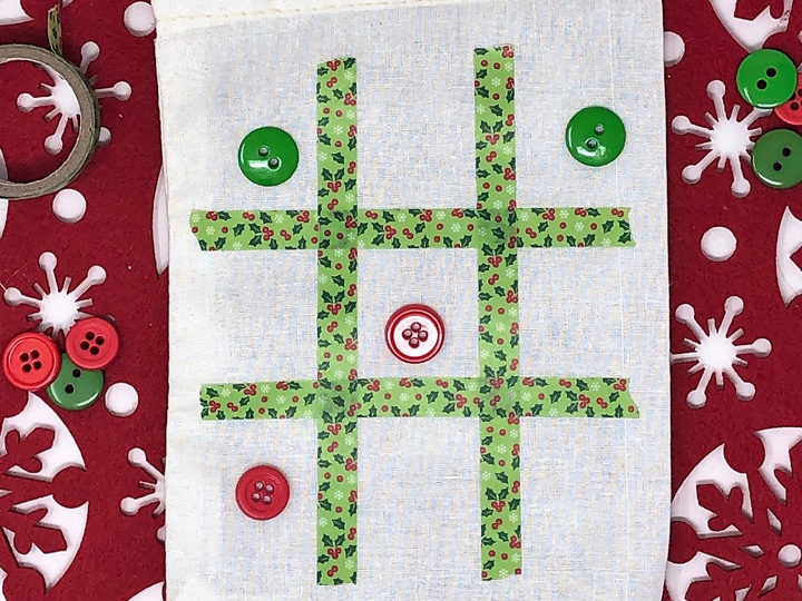 Kids Christmas Craft: Reusable Tic Tac Toe Game with Carry Bag