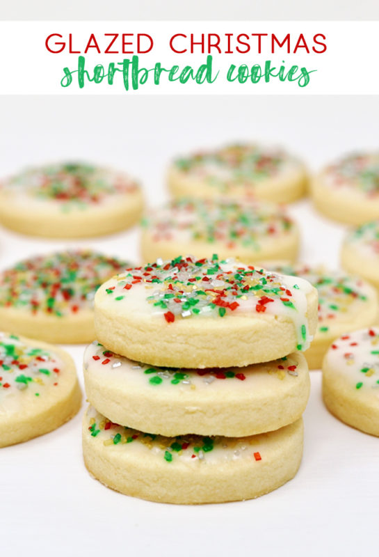 christmas glazed shortbread cookies