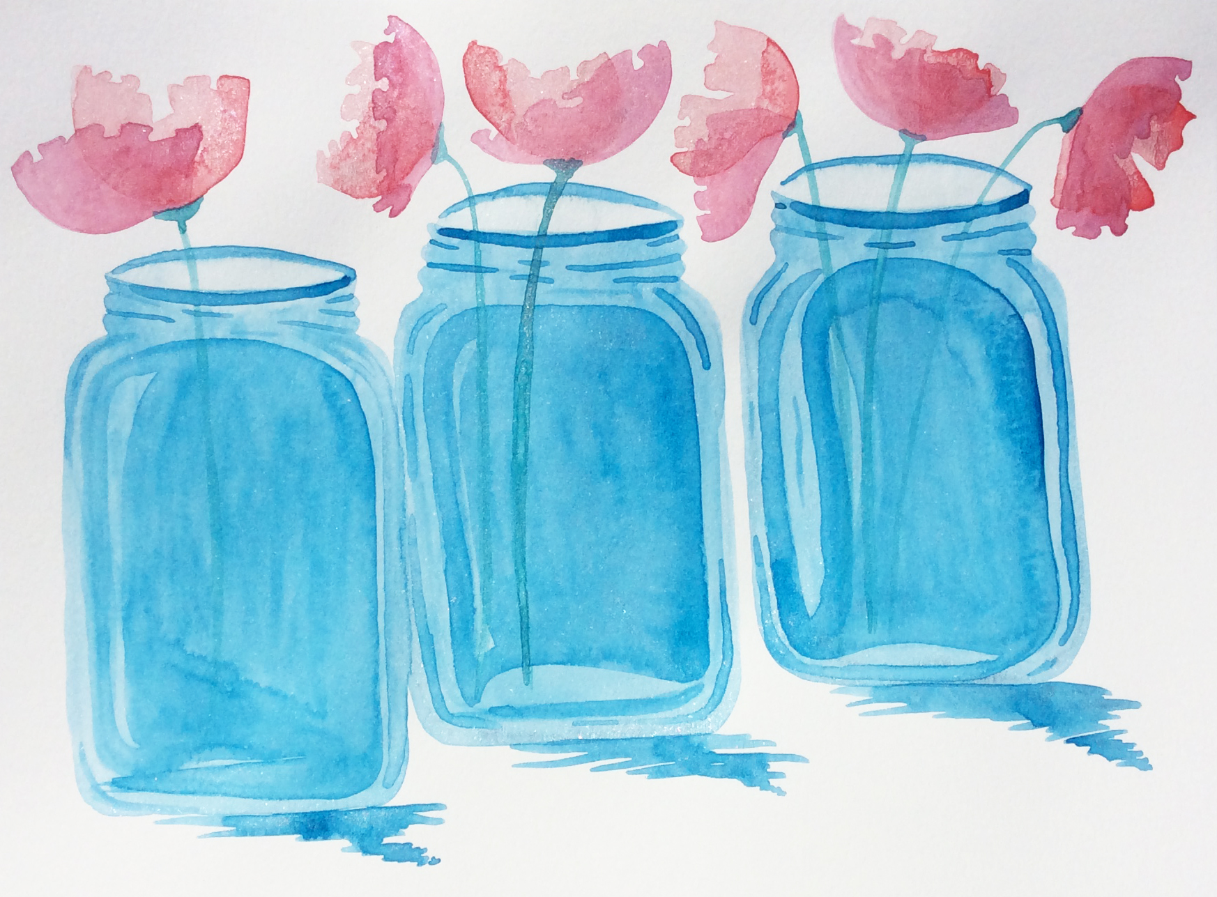 free printable art {mason jars + flowers} - all crafty things