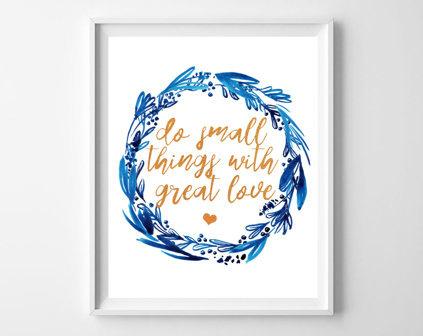 free printable art {indigo watercolor} - all crafty things