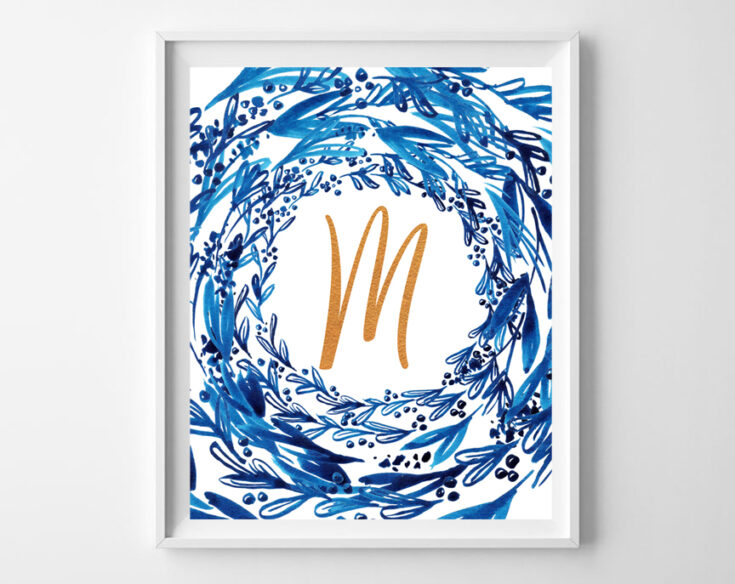 free printable art {indigo watercolor} - all crafty things