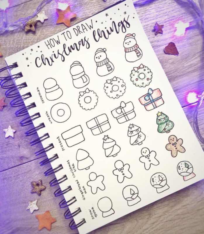 Christmas Doodles (Easy Doodles for Your Journal or Planner) - all ...