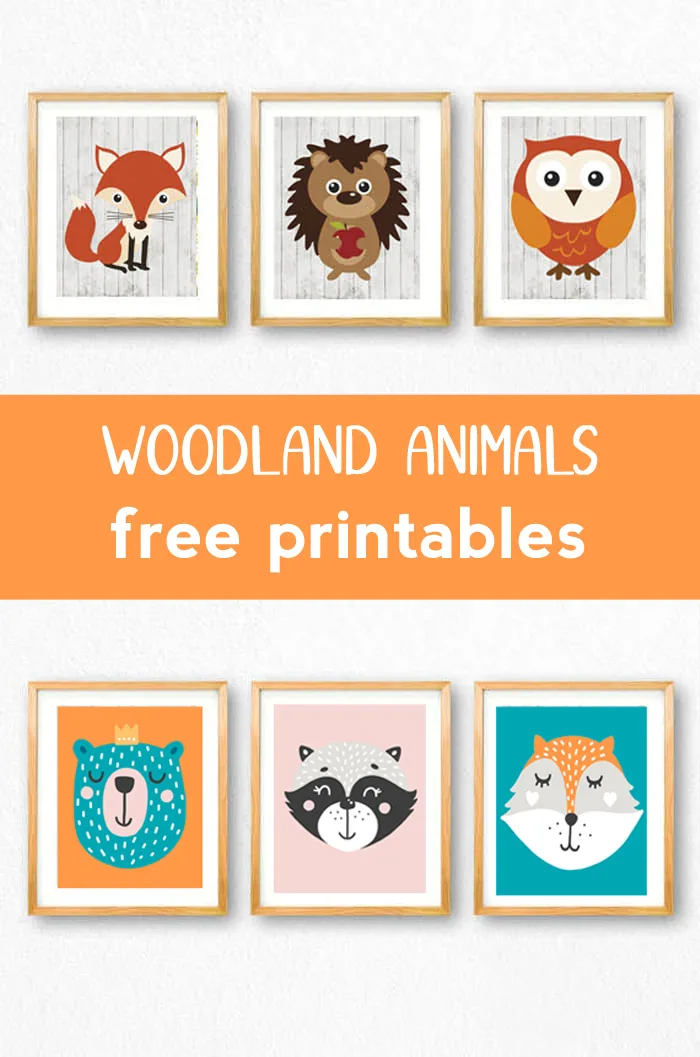 woodland animals printables (free woodland printables for kids-six designs)  - all crafty things