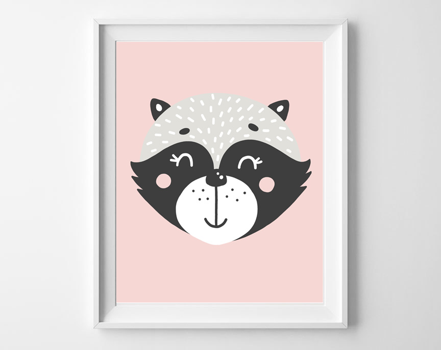 woodland skunk printable