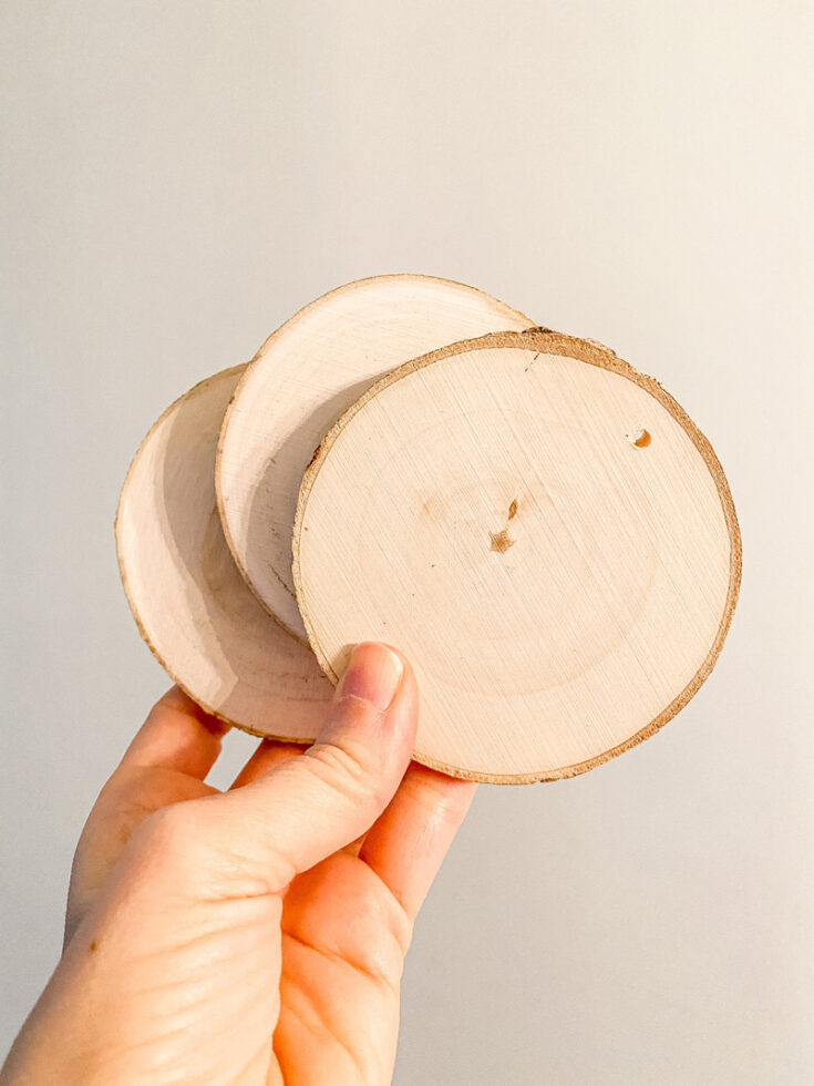 Acrylic Painting On Wood Slices {How to Paint an Easy Sunset} all