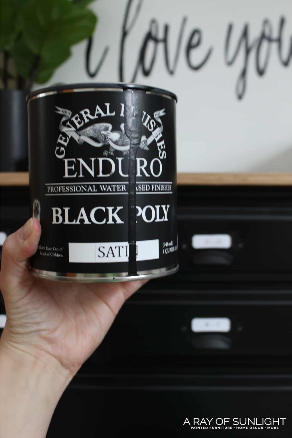 The Best Black Paint For Thrifted Bedroom Furniture. Super Easy DIY Project With General Finishes By A Ray Of Sunlight 1024x1536 