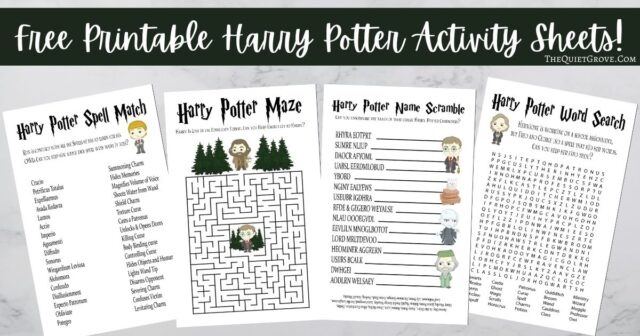 Harry Potter Party Games - all crafty things